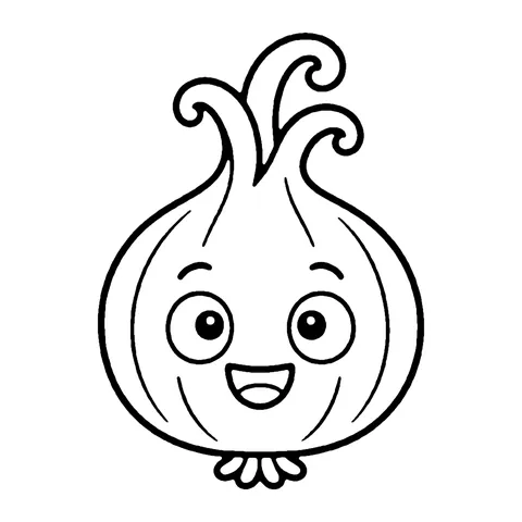 Onion coloring page