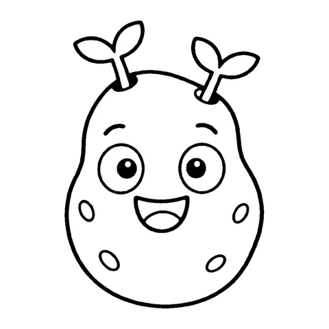 Potato coloring page