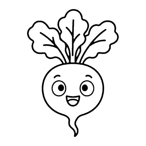 Radish coloring page