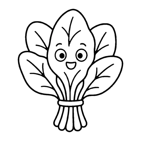 Spinach coloring page