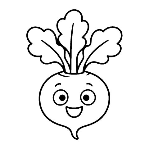 Turnip coloring page